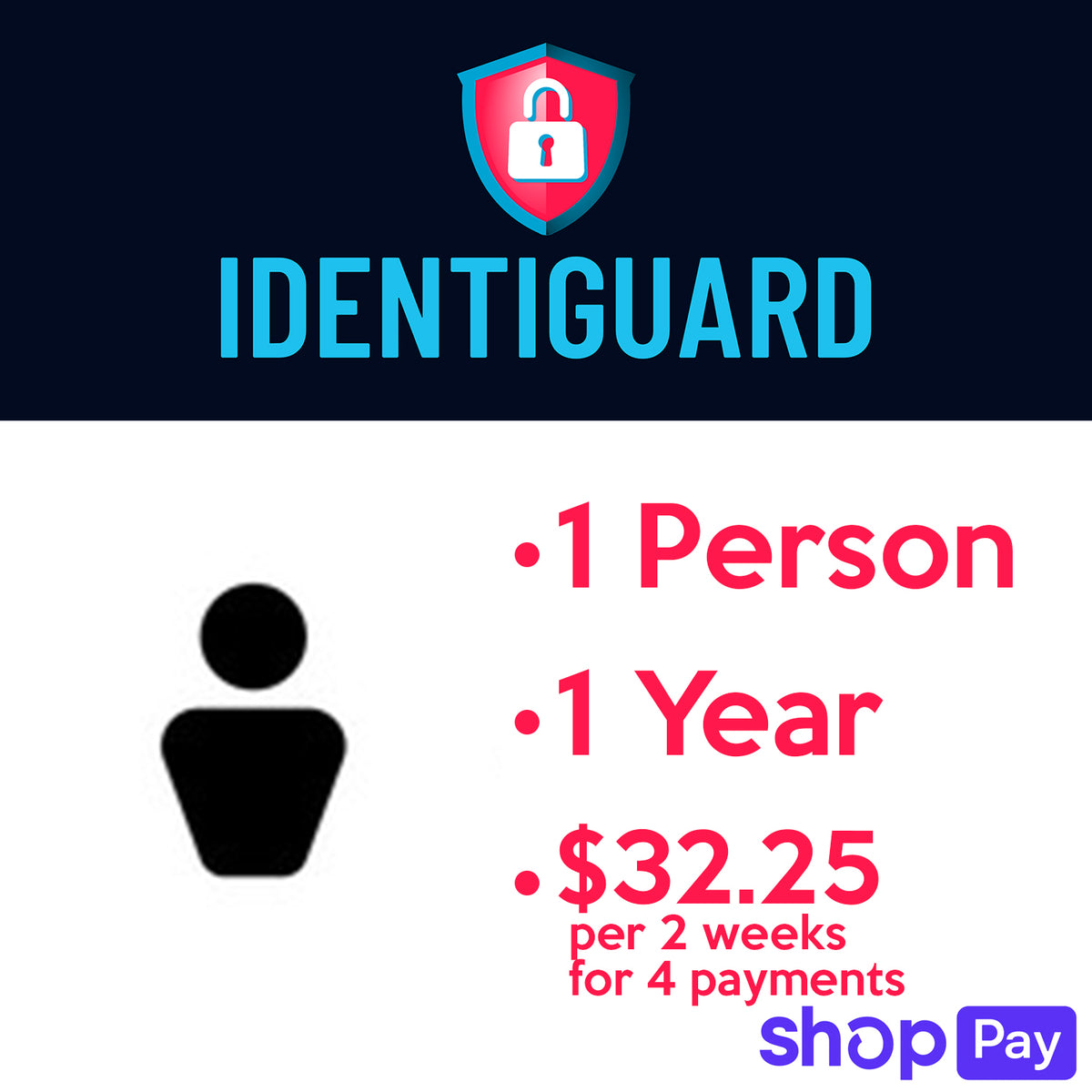 1 Person Data Removal 1-Year ShopPay Plan