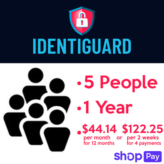 5 Person Data Removal 1-Year ShopPay Plan